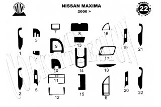 Nissan Maxima 02.00 - 02.04 Dash Trim Kit 3M 3D 22-Parts