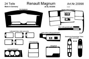 Renault Lorry Magnum 2006 up Dash Trim Kit 3M 3D 24-Parts