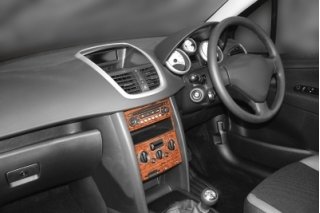 RHD Peugeot 207  Dash Trim Kit 3M 3D 17-Parts