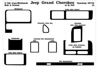 Jeep Grand Cherokee Mk1 Z / ZG 01.96 up Dash Trim Kit 3M 3D 10-Parts